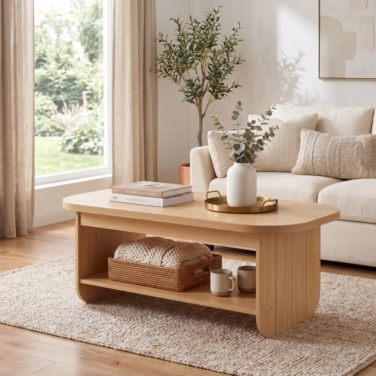 47” Oval Coffee Table L396