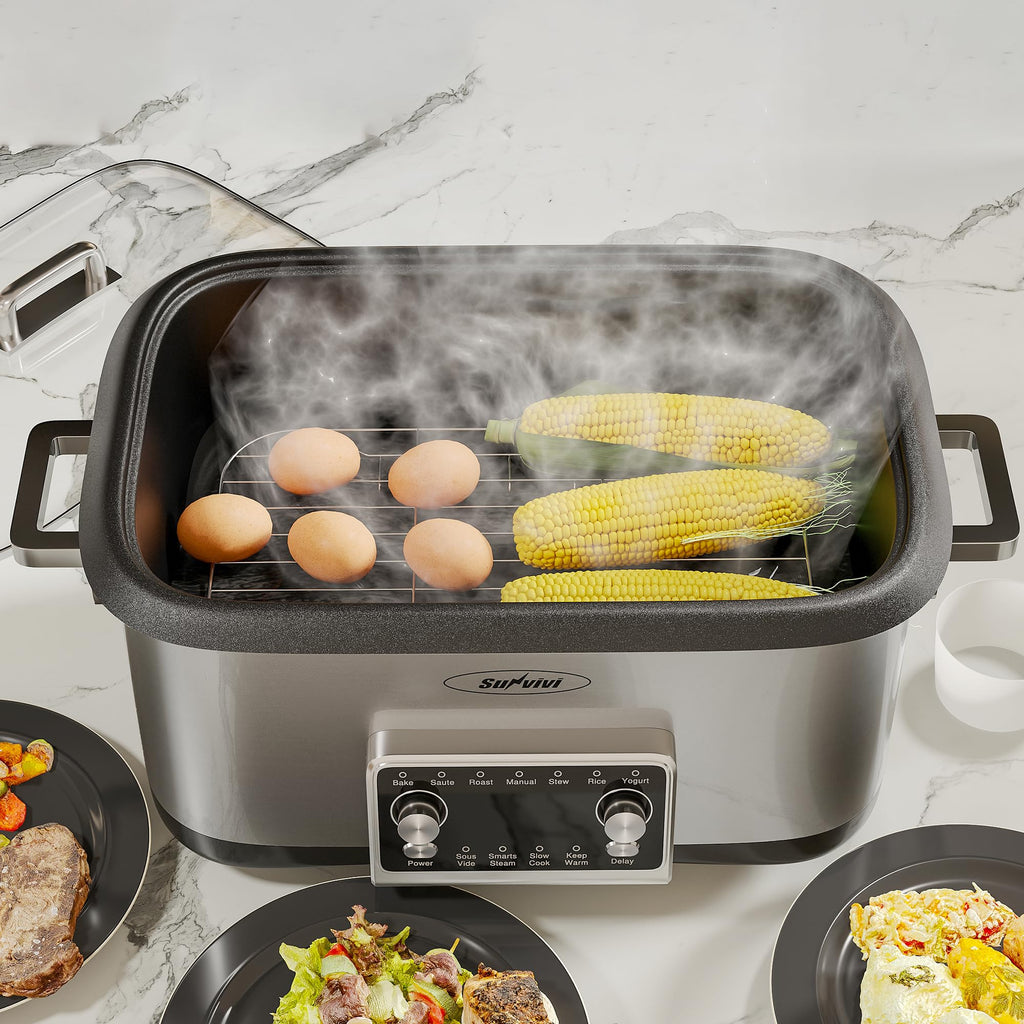 8 Quart Programmable Slow Cooker with Non-stick Pot I20826