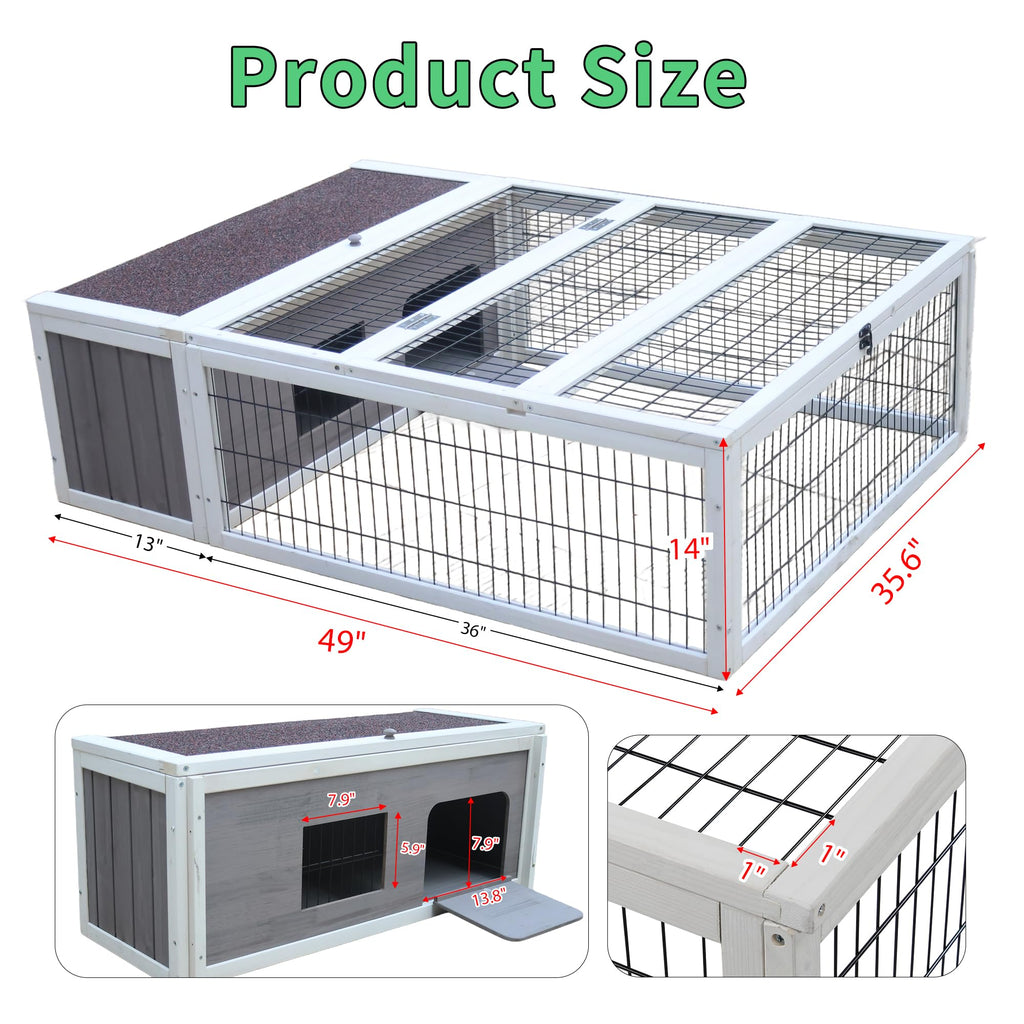 Wooden Rabbit Cage Guinea Pig Enclosure B605