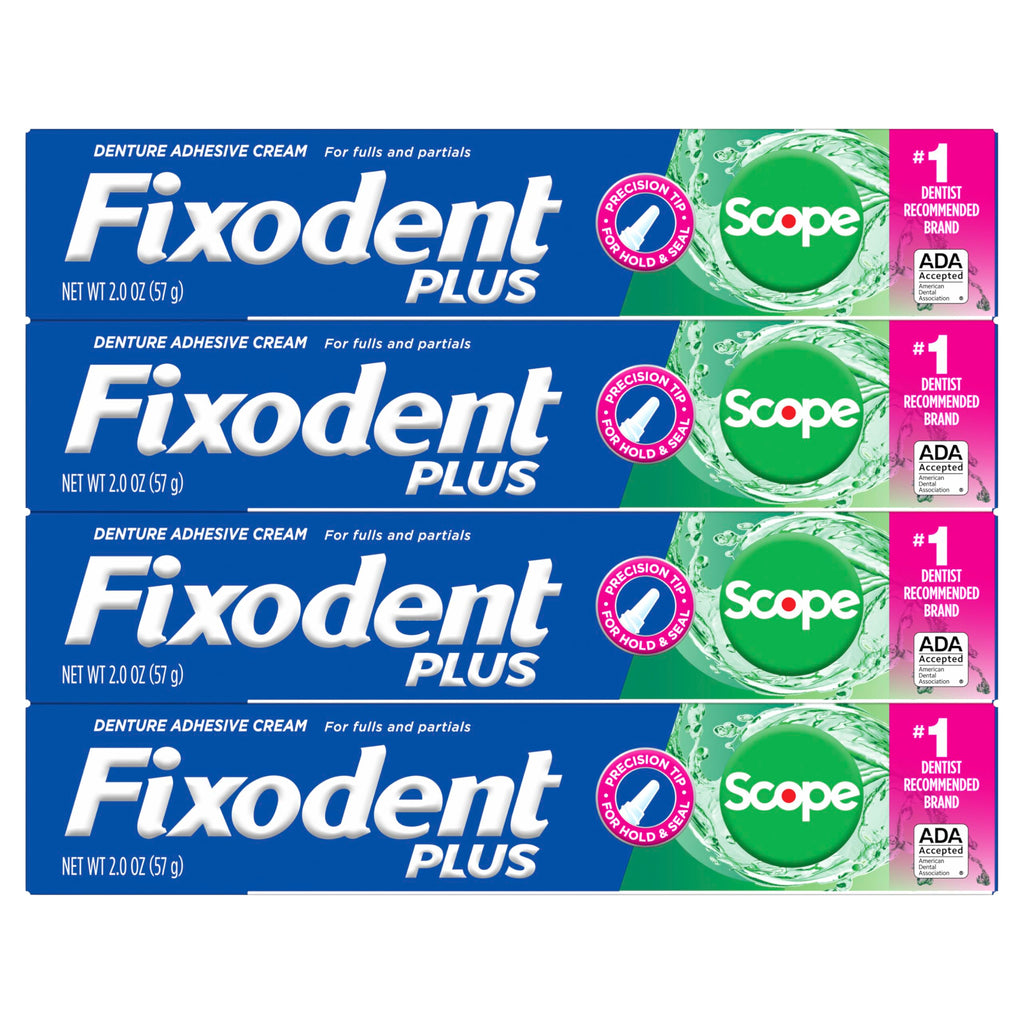 Mint Denture Adhesive Cream 2.0 oz 4-Pack V216245