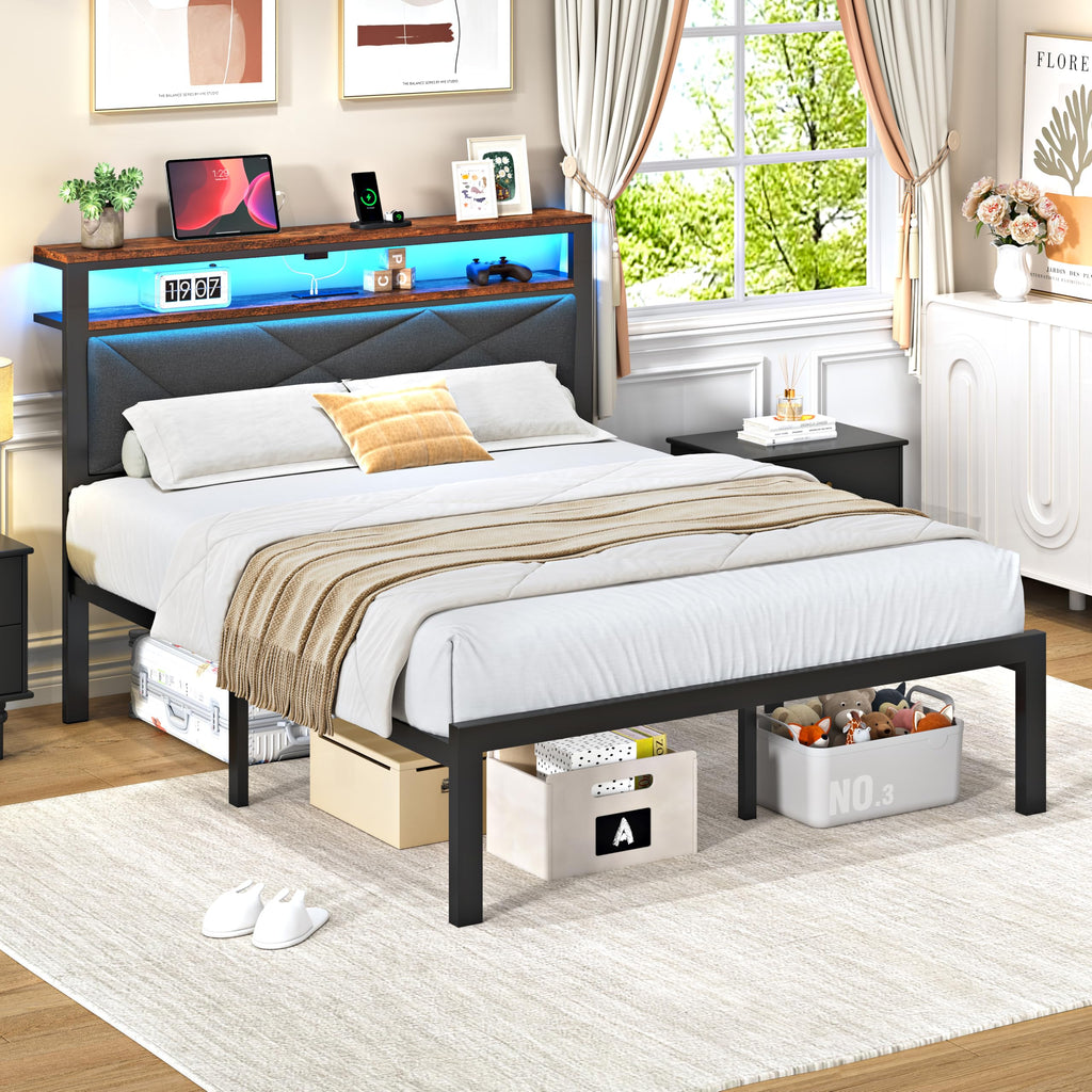 Queen Bed Frame with USB Charging Station G503
