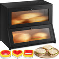Black Bamboo Bread Box D602915
