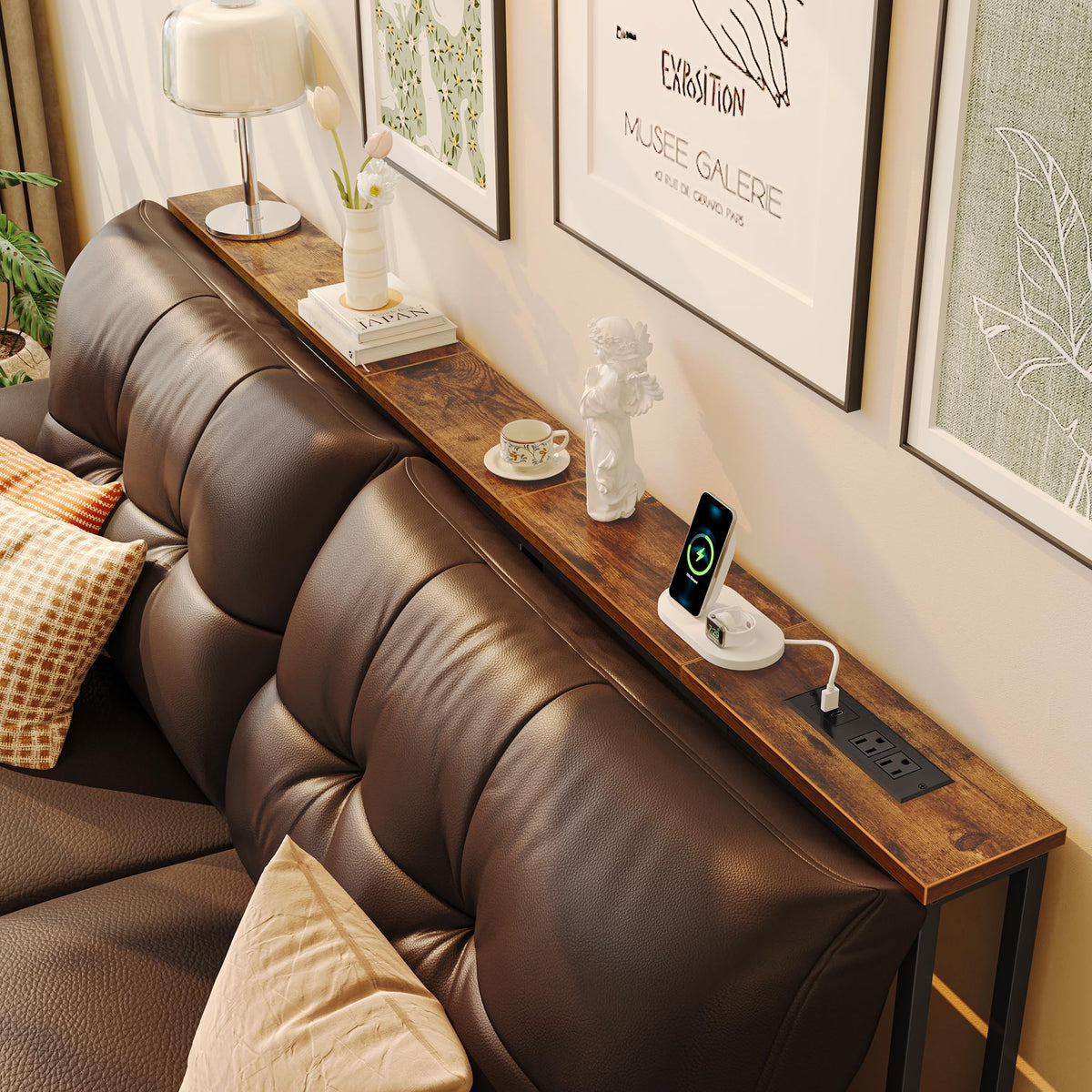 70.8 Inch Console Table with Charging Station Y649334