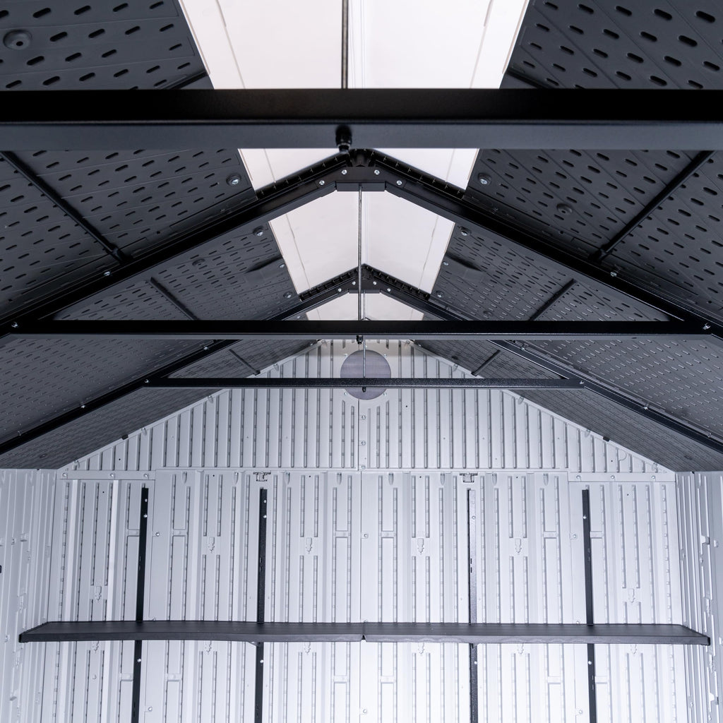 8x10 Ft Gray Resin Outdoor Storage Shed R2428