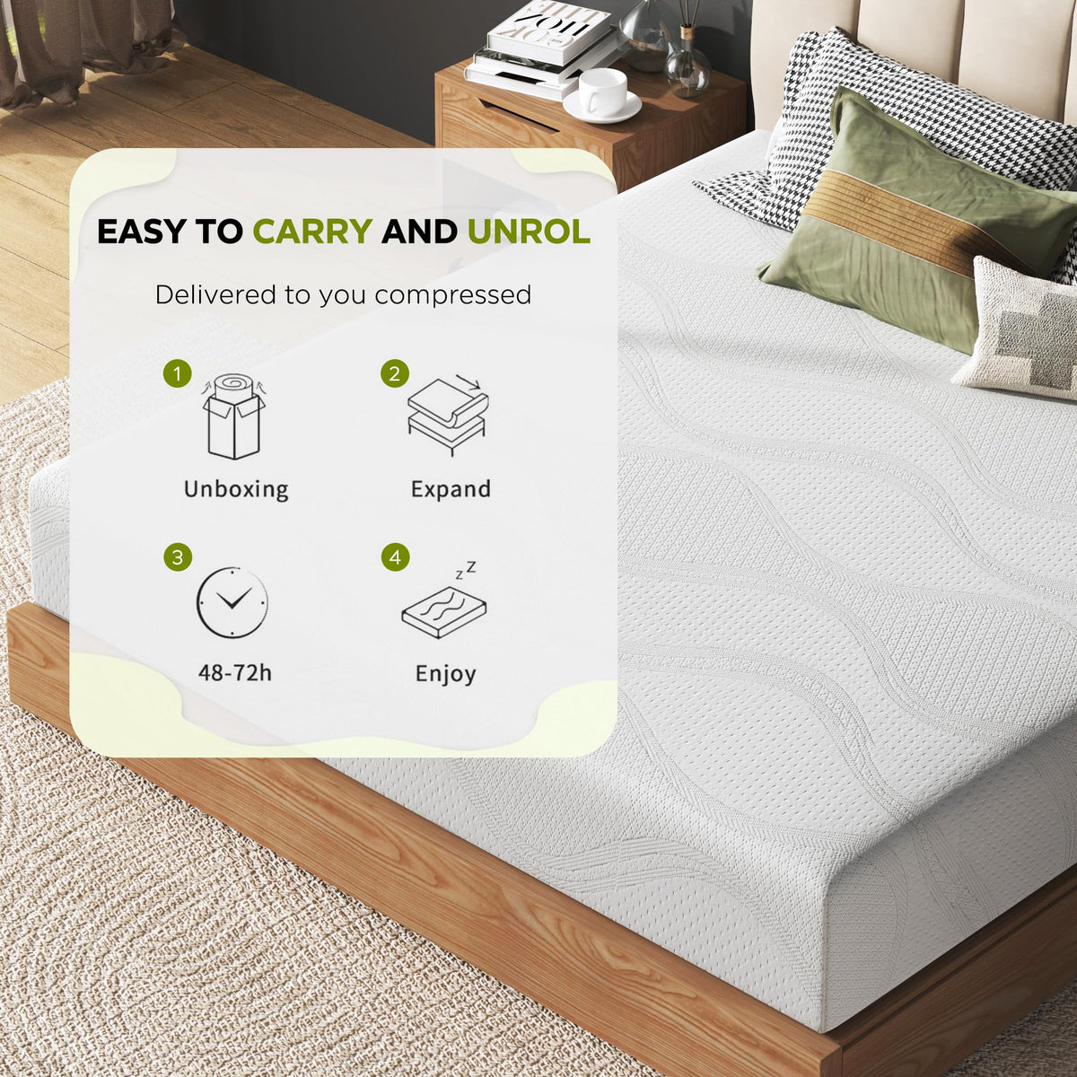 6 Inch Twin Memory Foam Mattress Q333