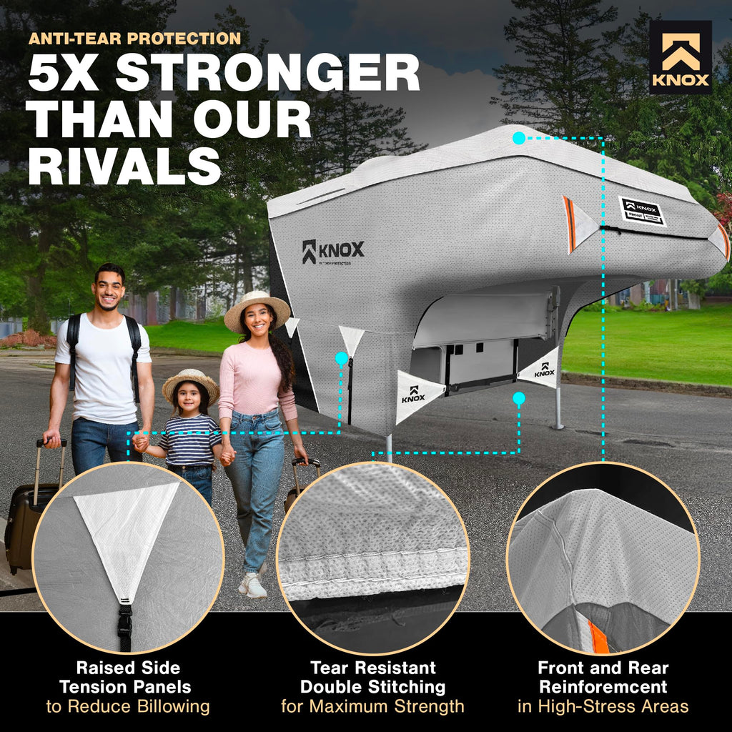 RV Truck Camper Cover with Ladder Cover and Gutter Cover P48334
