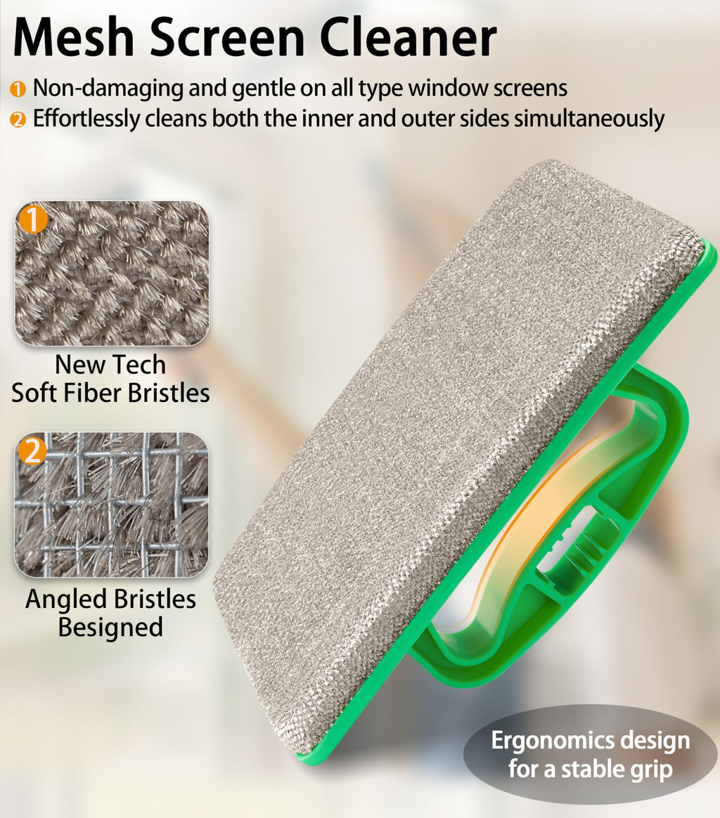 Mesh Screen Cleaner, Detachable Window Screen Cleaning Brush Q291