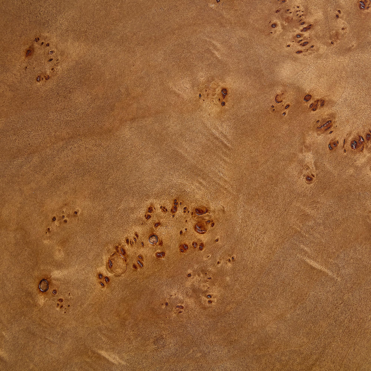 43" Walnut Burl Wood Veneer MDF Coffee Table with Pedestal Y880623